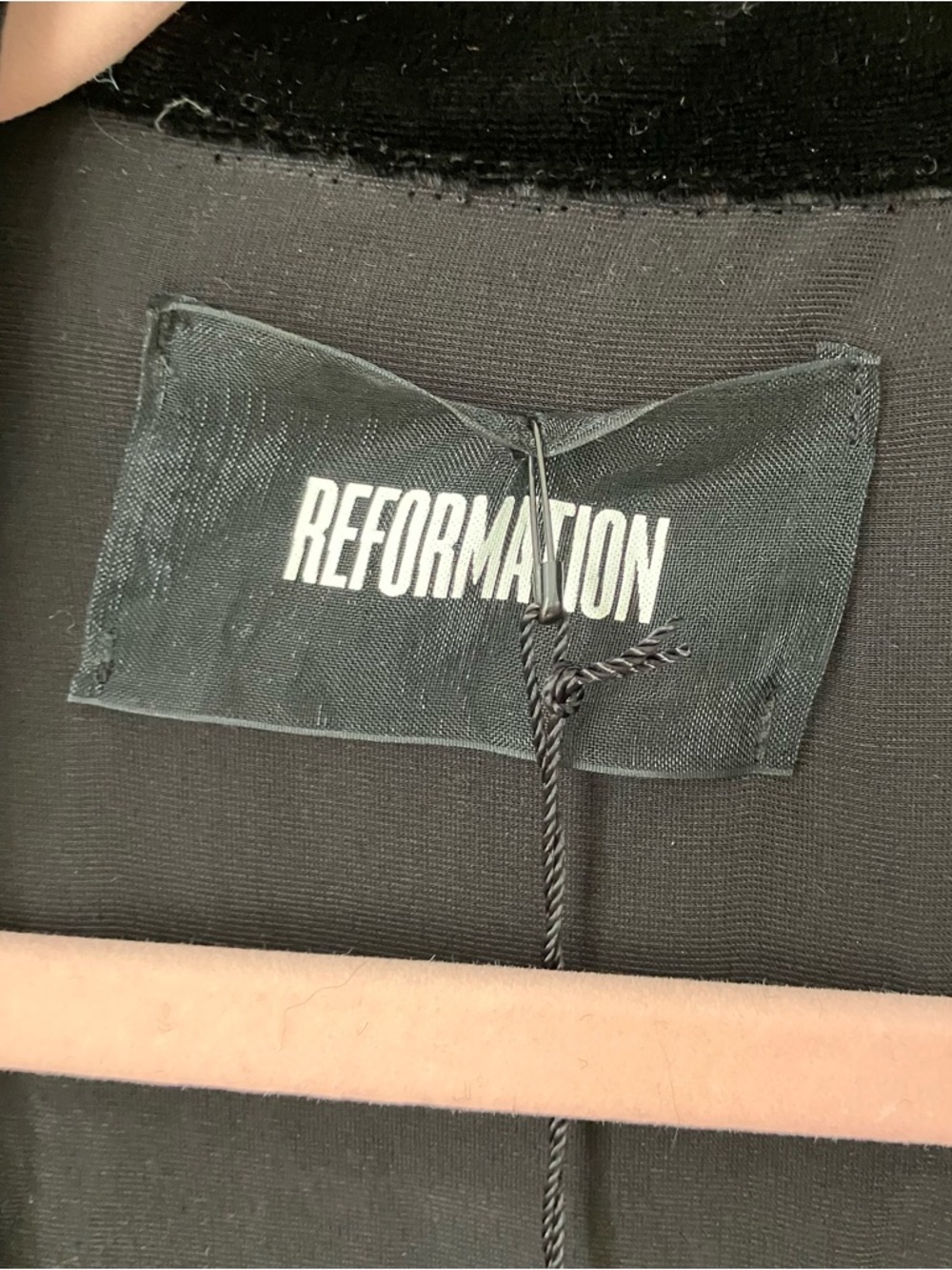 Reformation Farrah Black Velvet Button Down Top - XS - Picture 7 of 9